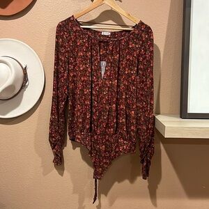 Intimately Free People floral body suit L